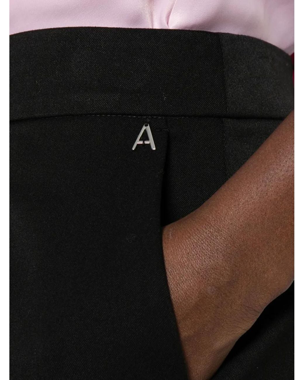 Twinset Black Logo-Plaque Trousers