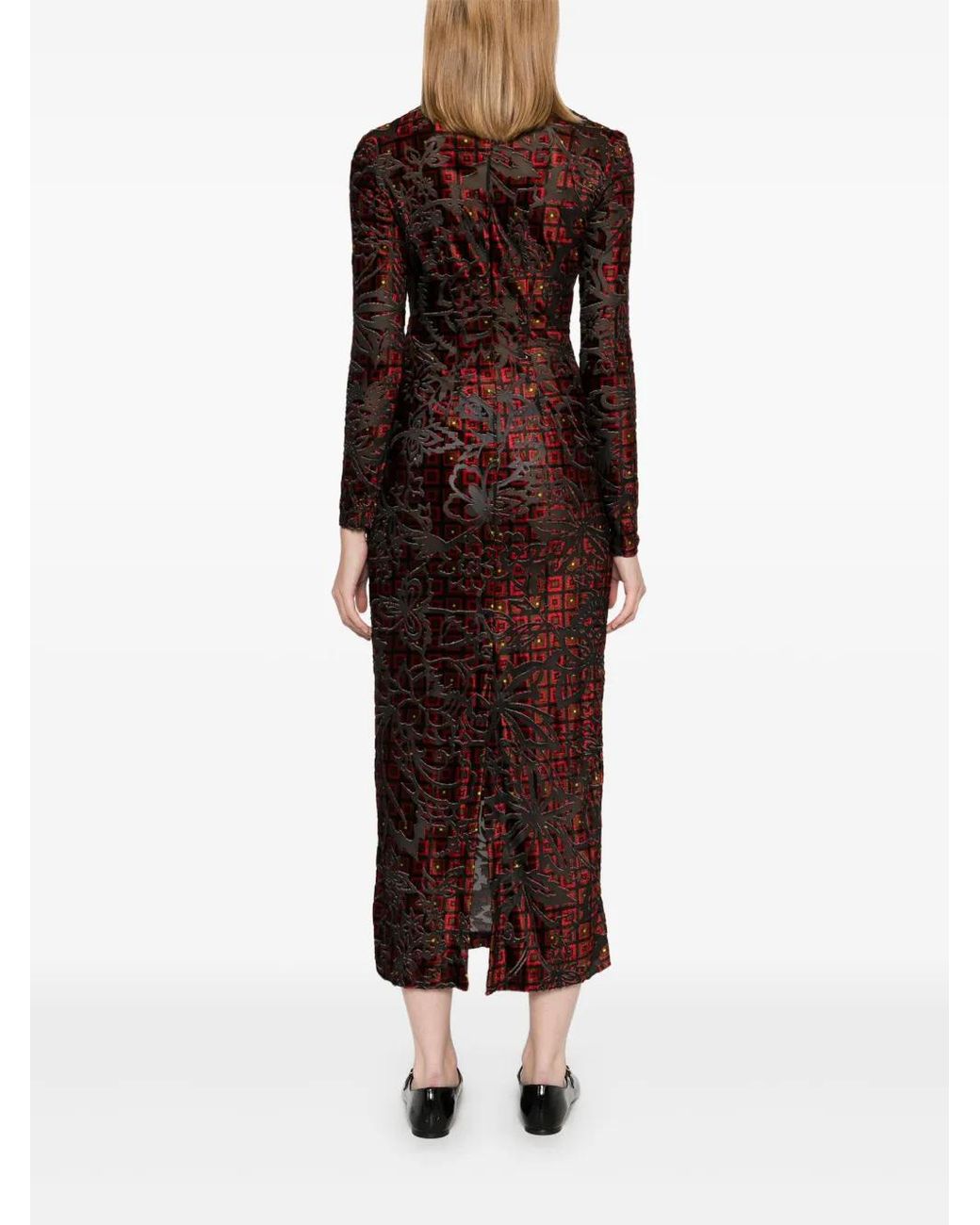Pierre Louis Mascia Purple Pillow Midi Dress