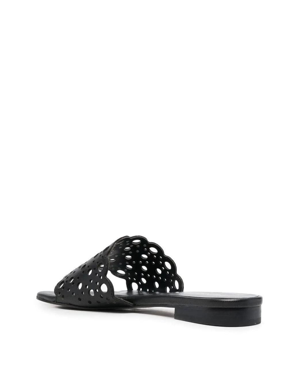Twinset Black Slip-On Flat Sandals