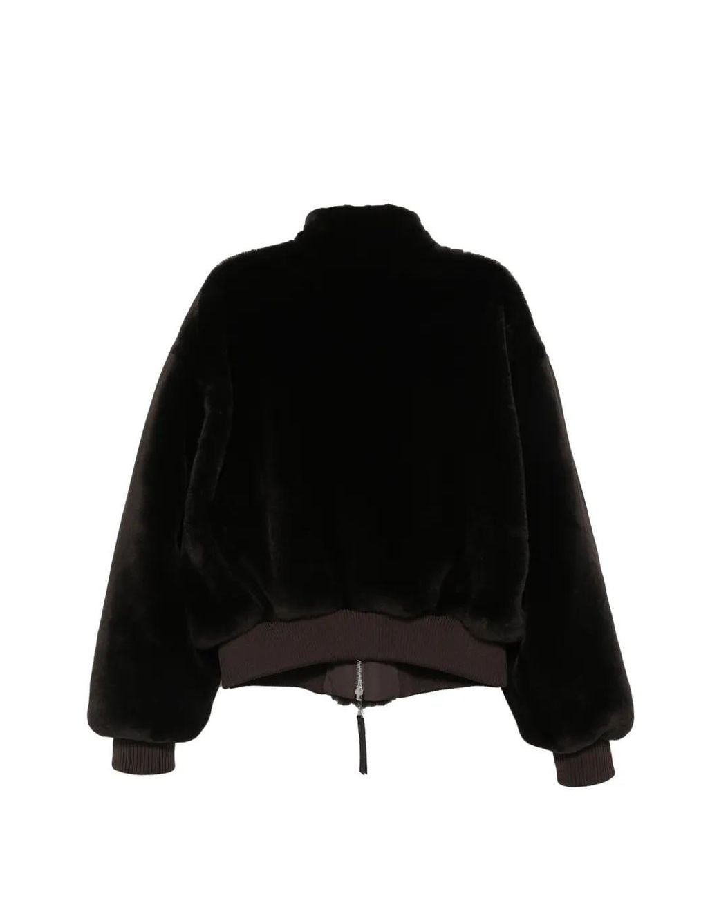 UTZON Black Shearling Bomber Jacket