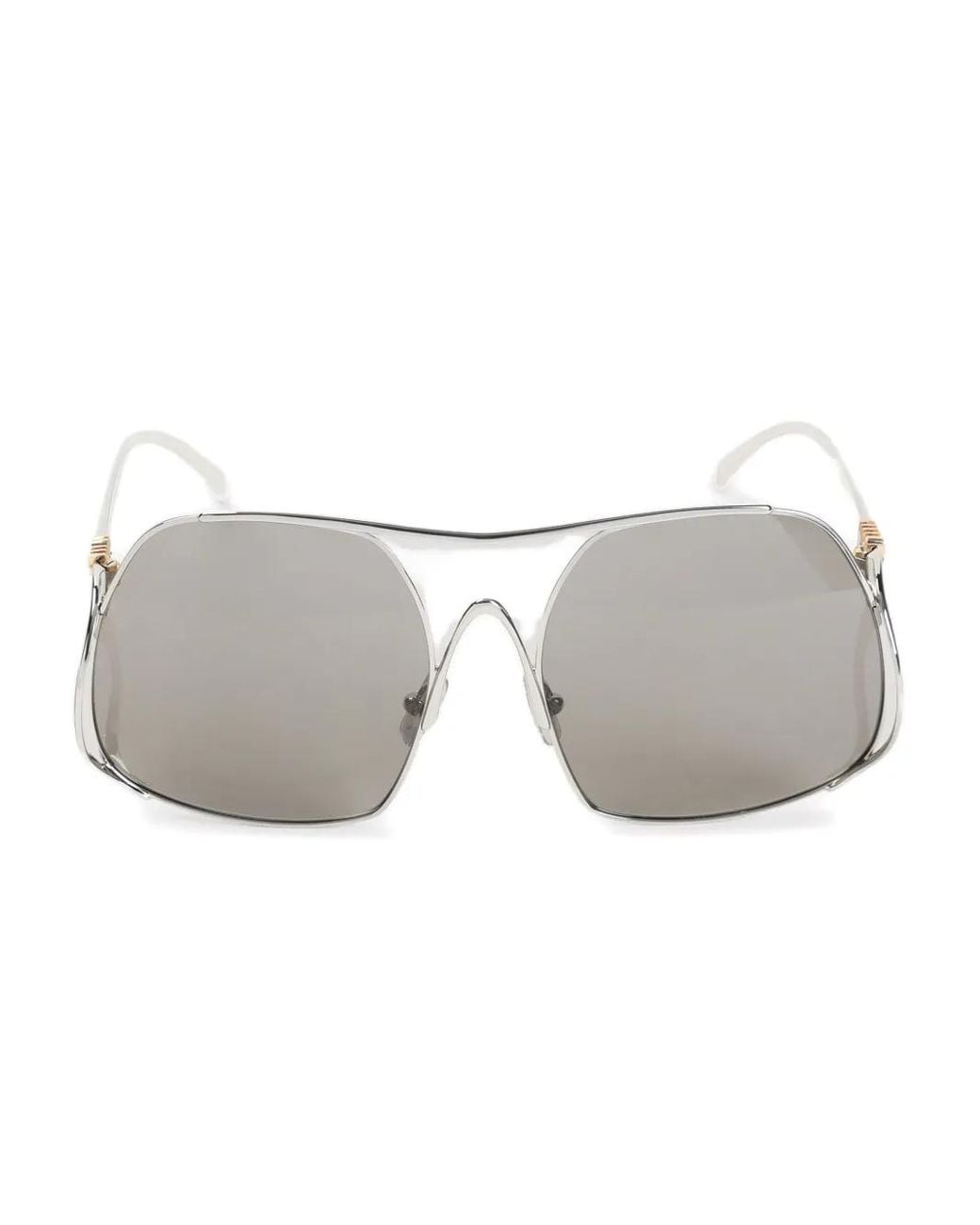 Miu Miu Gray Logo-Lettering Sunglasses