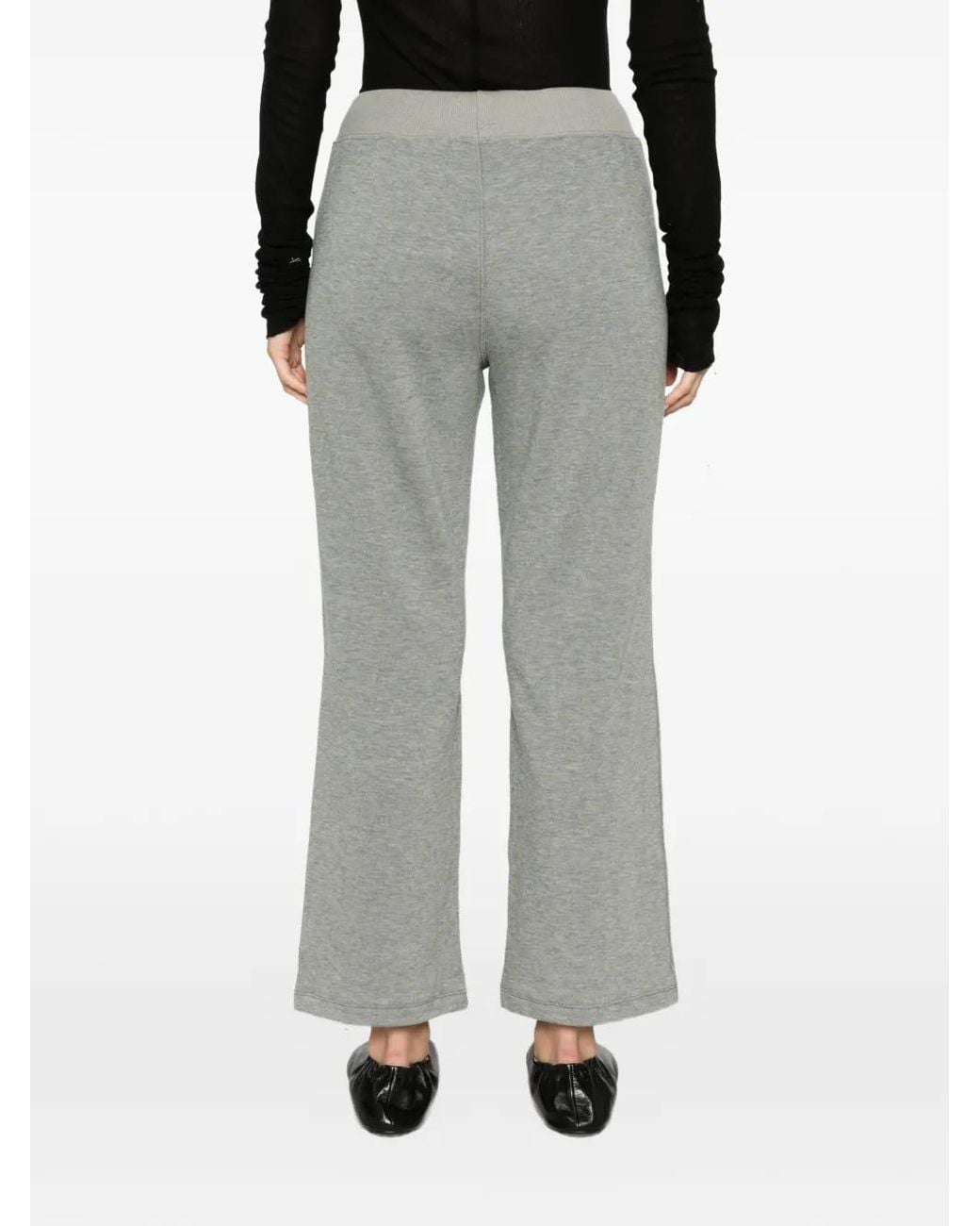 Bobi Gray Comfort Waist Cropped Track Pants