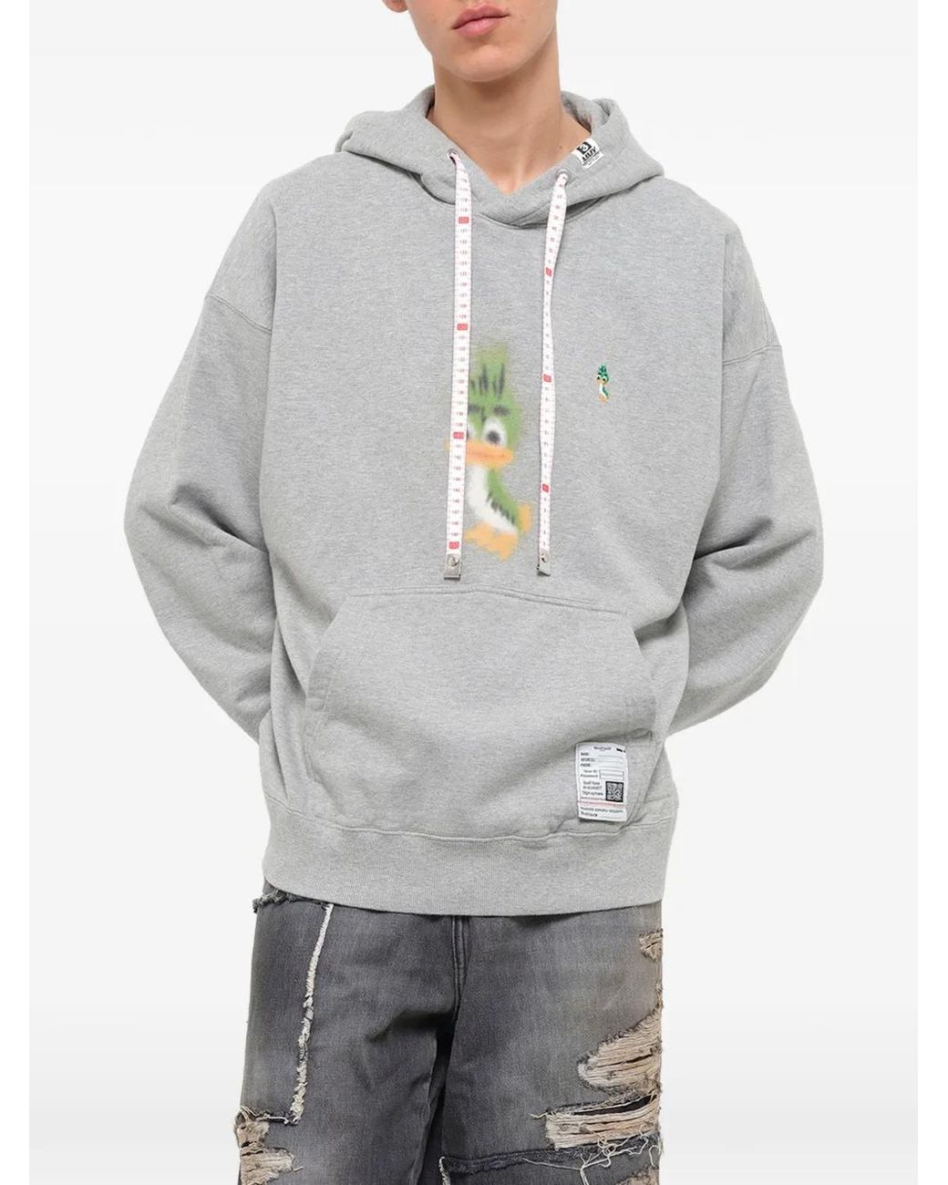 Maison Mihara Yasuhiro Gray Leon Printed Hoodie for men