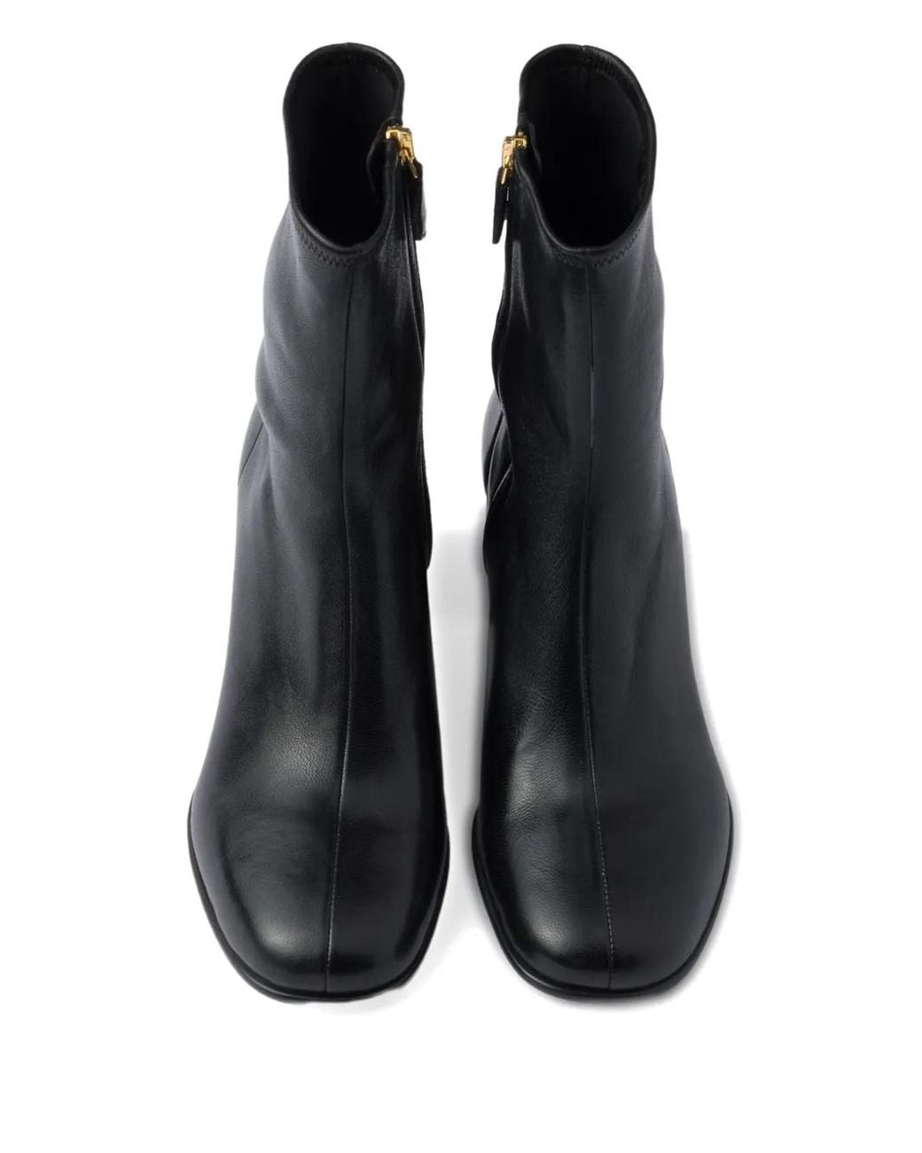 Prada Black Stiefel Mit Blockabsatz