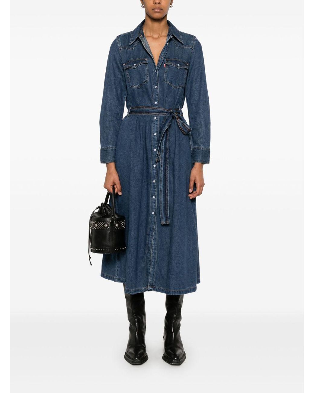 quinney denim dress Quinney Denim Dress - Black