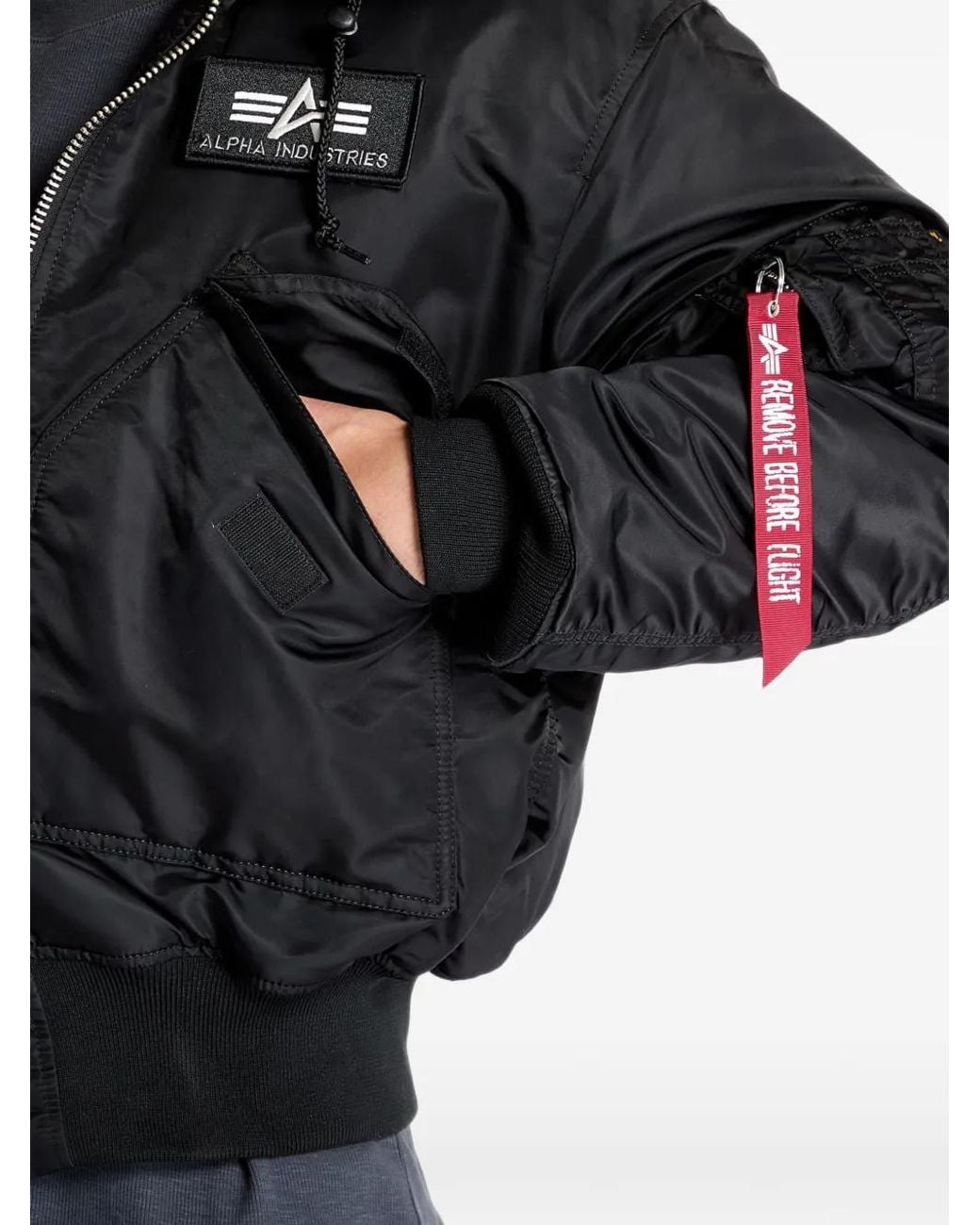 Alpha Industries Black 45/P Hooded Jacket for men
