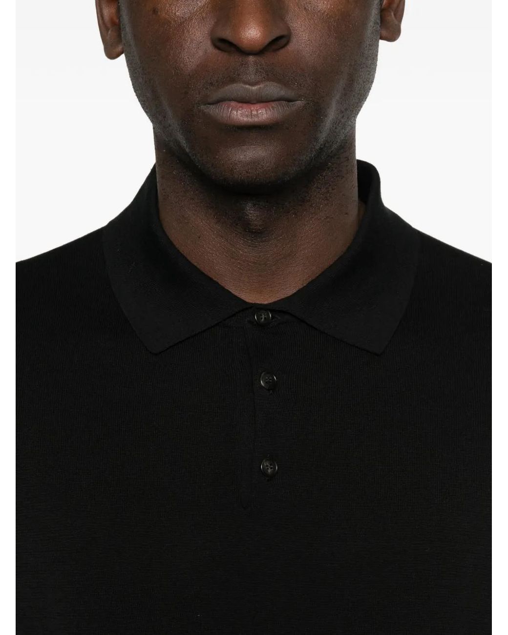 Zanone Black Short-Sleeve Polo Shirt for men