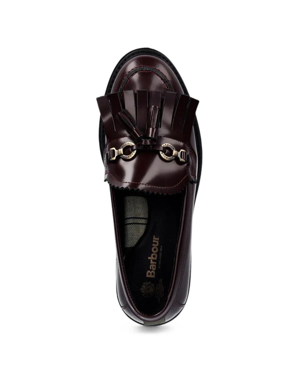 Barbour Black Ava Tassel Kiltie Loafers