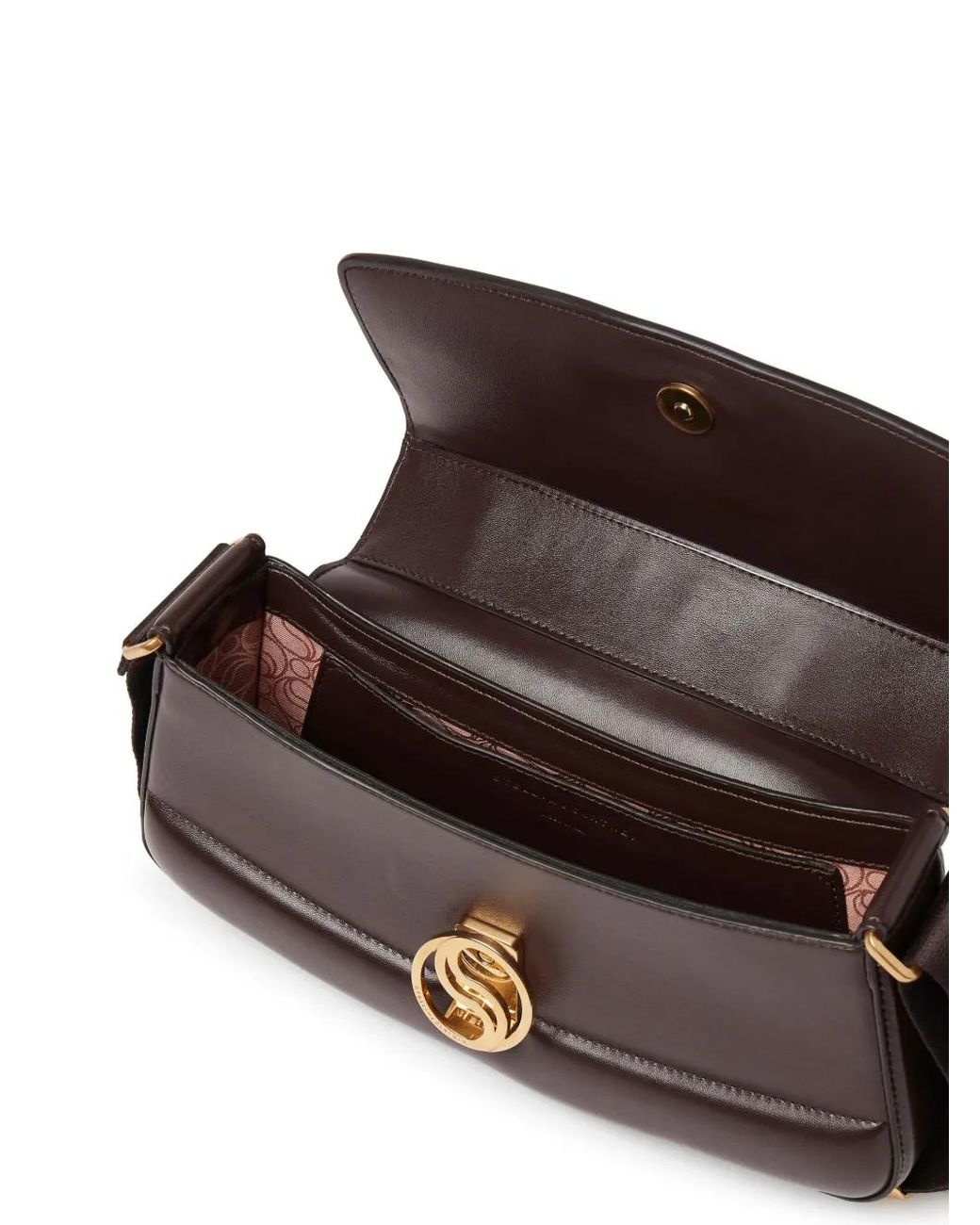 Stella McCartney Brown S-Wave Padded Shoulder Bag