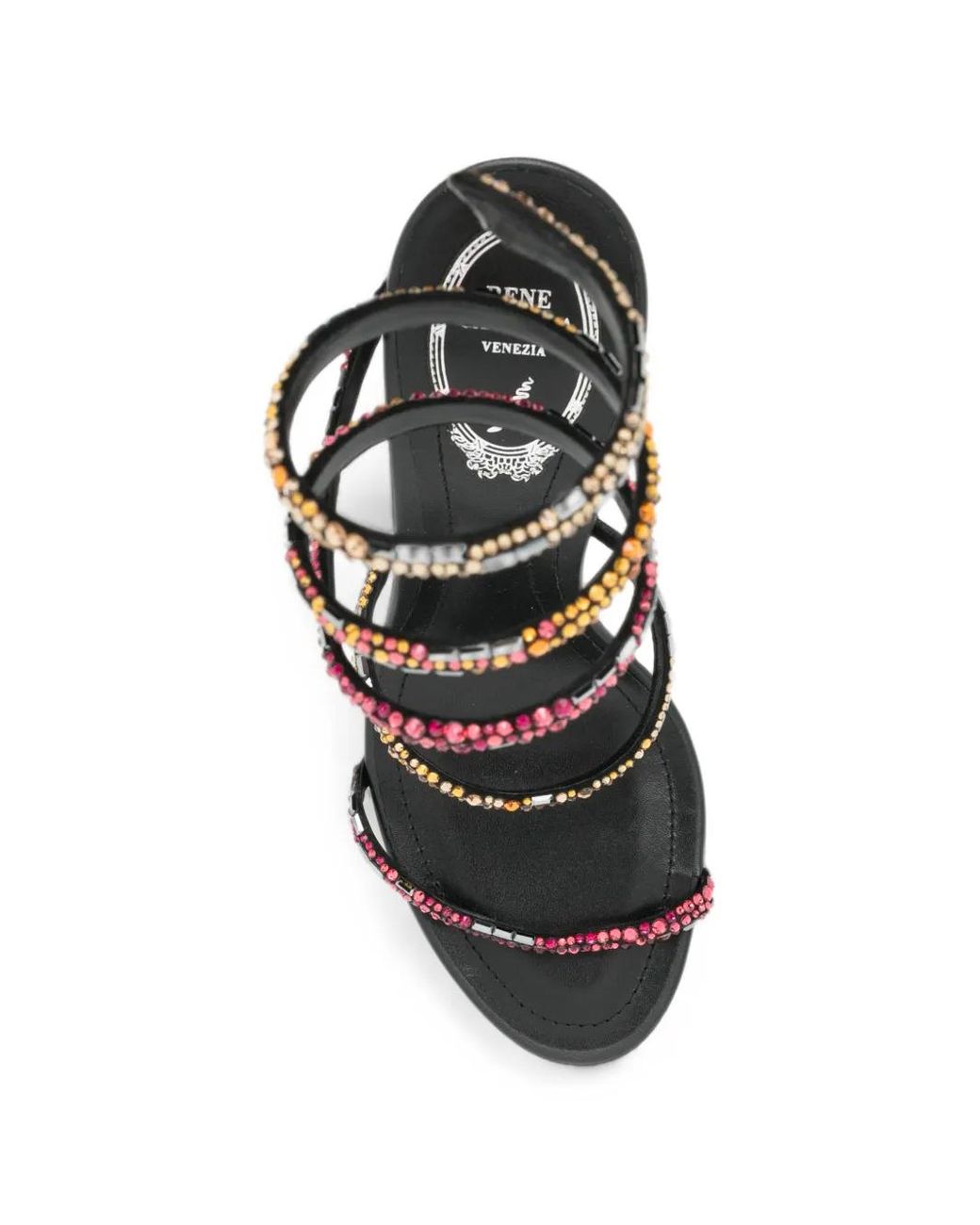 Rene Caovilla White X Swarovski 105Mm Cleo Sandals
