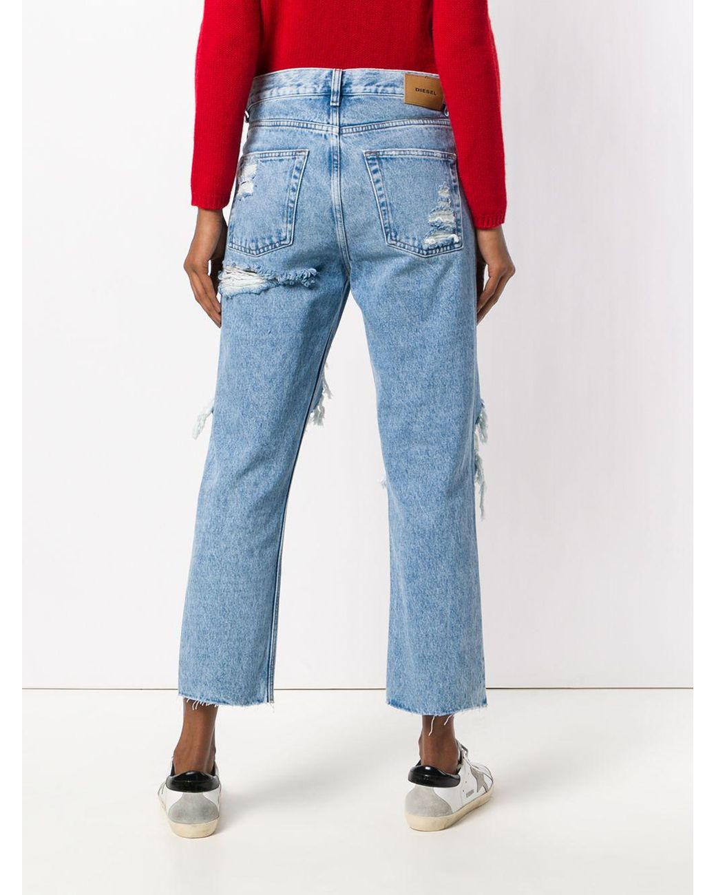 DIESEL Aryel Ripped Jeans in Blue Lyst Canada