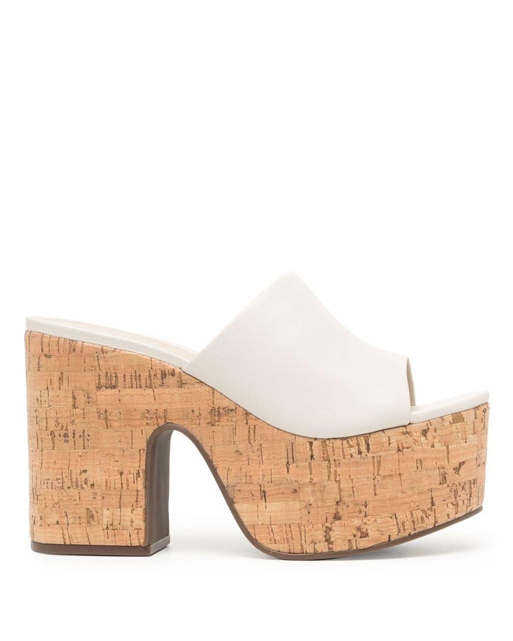 SCHUTZ SHOES 120mm Wedge Sandals in Natural | Lyst