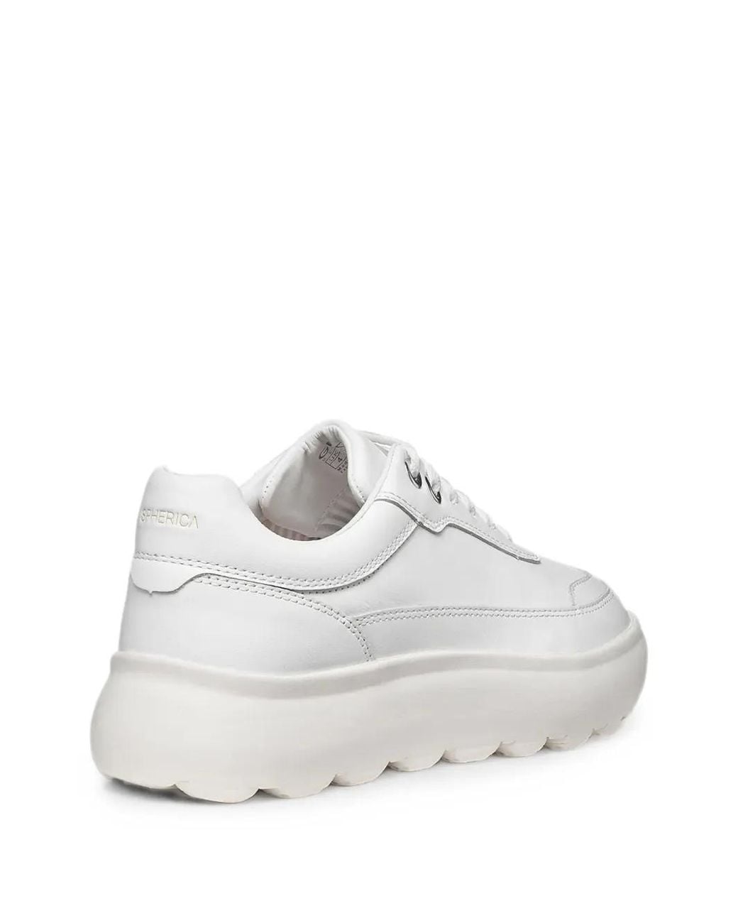 Geox White Baskets D Spherica Ec4.1 À Semelle Épaisse