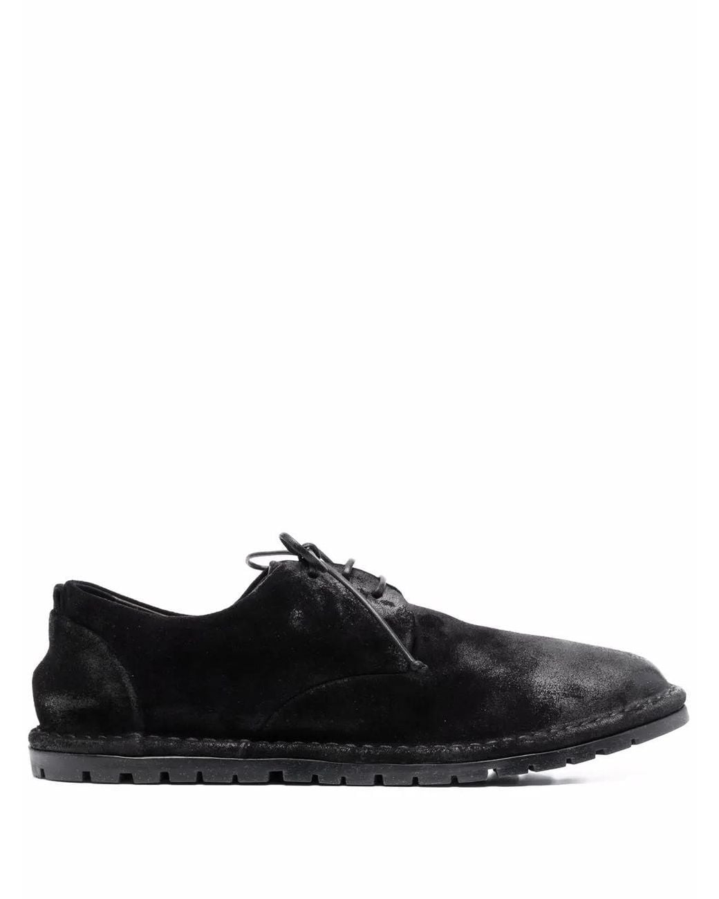 Marsèll Black Sancrispa Suede Derby Shoes for men