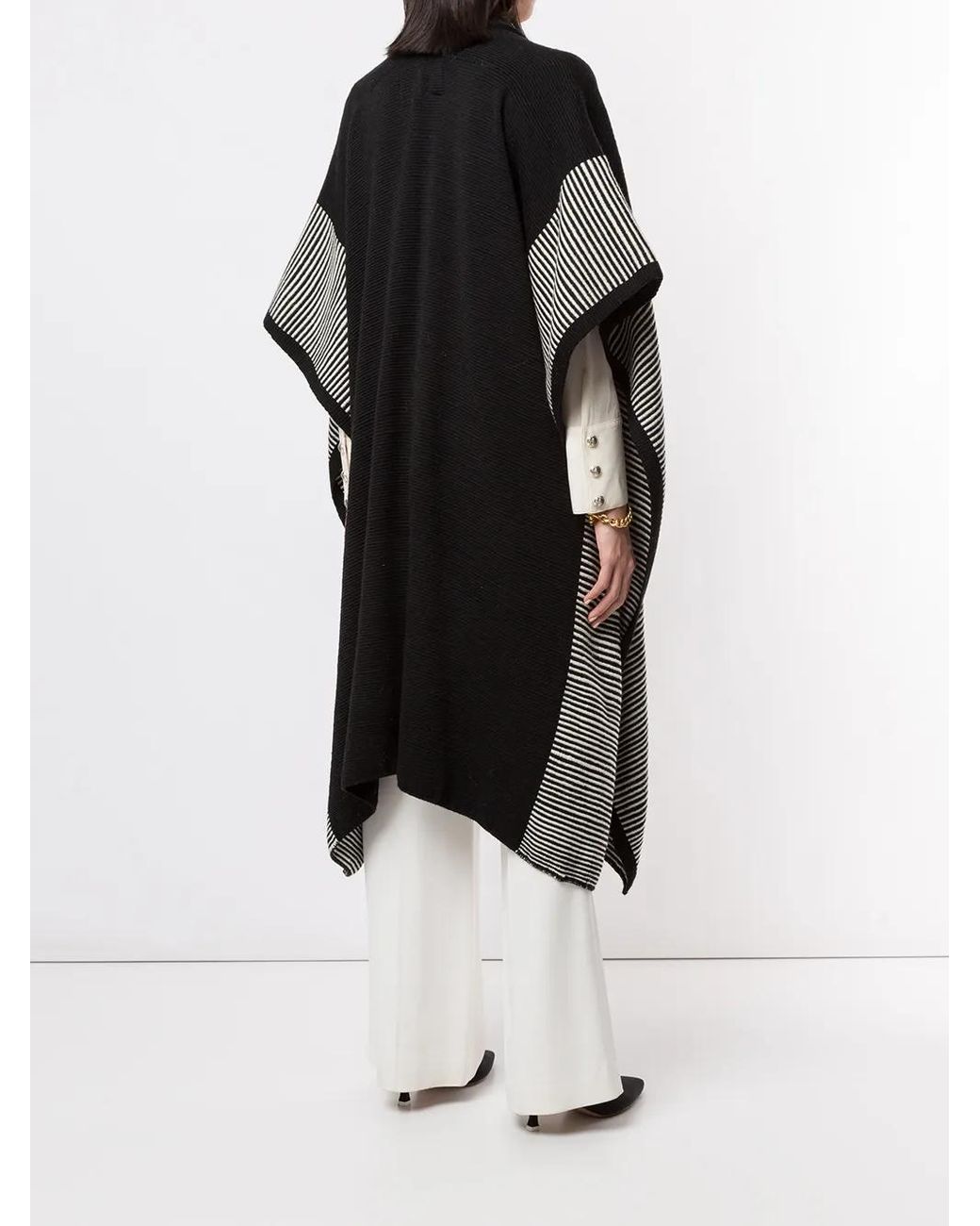 Voz Black Striped Edge Long Duster