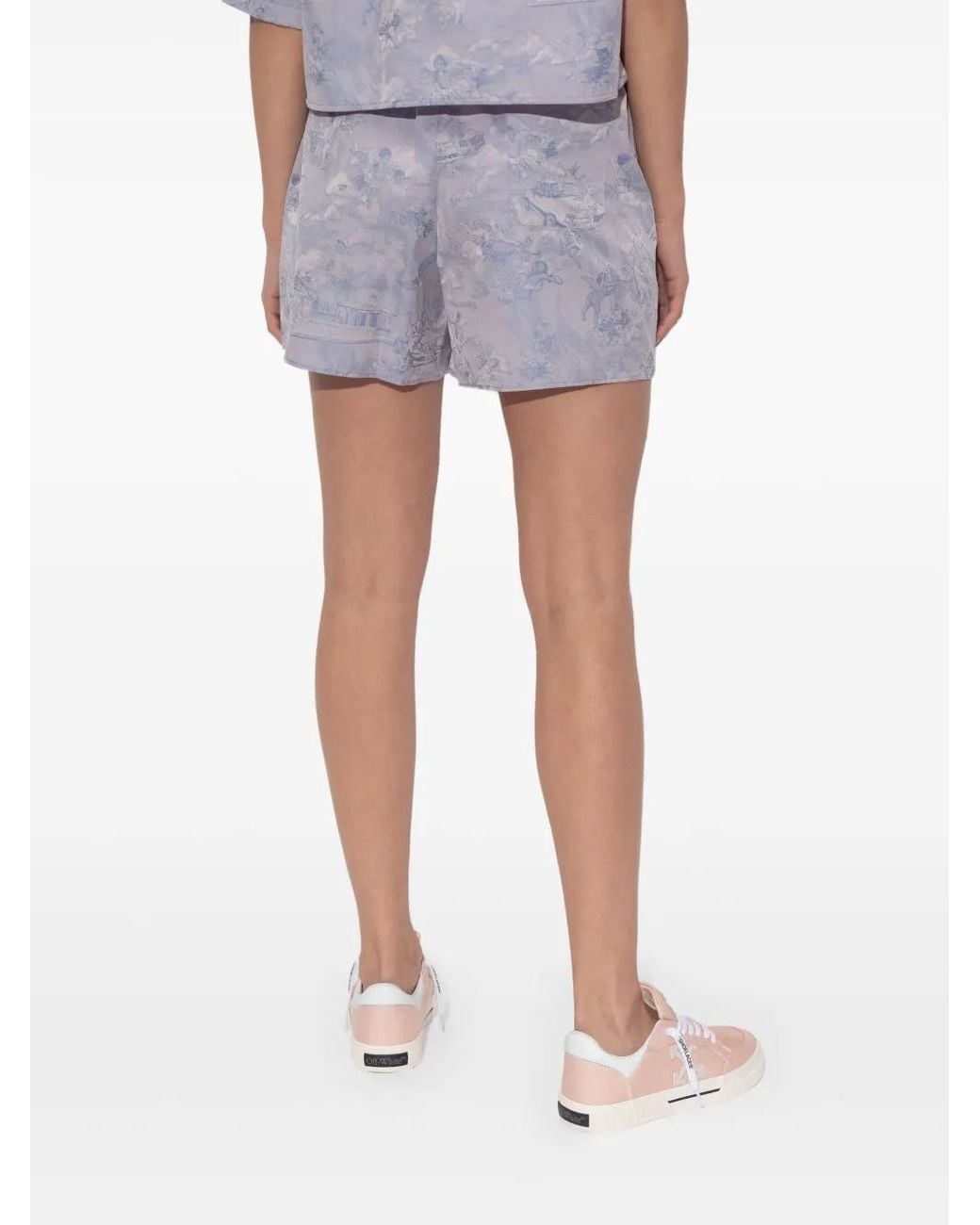 Off-White c/o Virgil Abloh Purple All-Over Printed Shorts