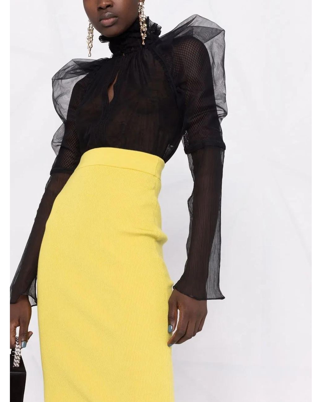 Tom Ford Multicolor Floral-lace High-neck Blouse