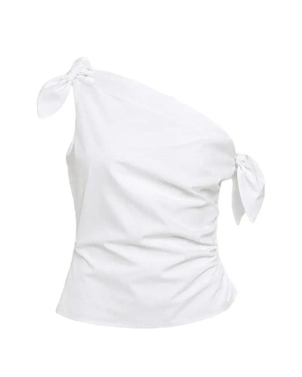 Staud White Haut Bellaria À Une Épaule