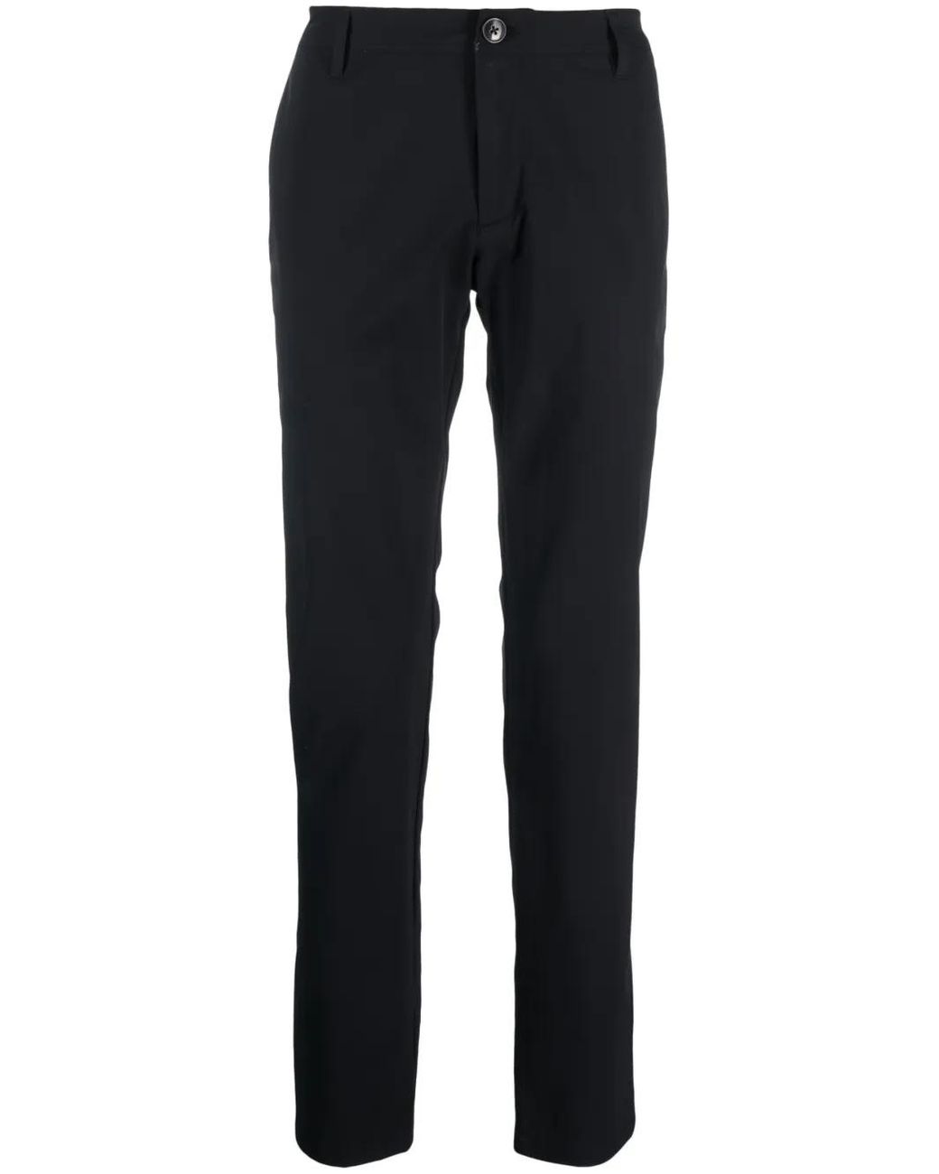 ARMANI EXCHANGE Blue Mid-Rise Tapered-Leg Trousers for men
