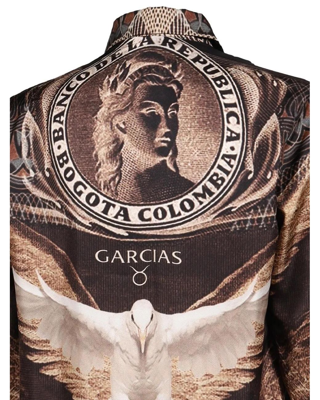Garcia Brown Chemise Pesos En Soie for men