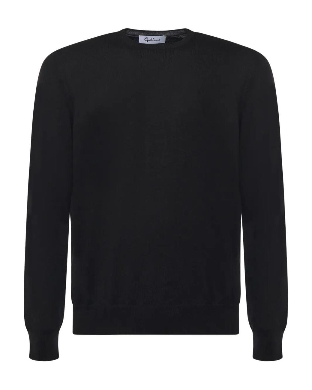 Galiana Black Crew-Neck Sweater for men