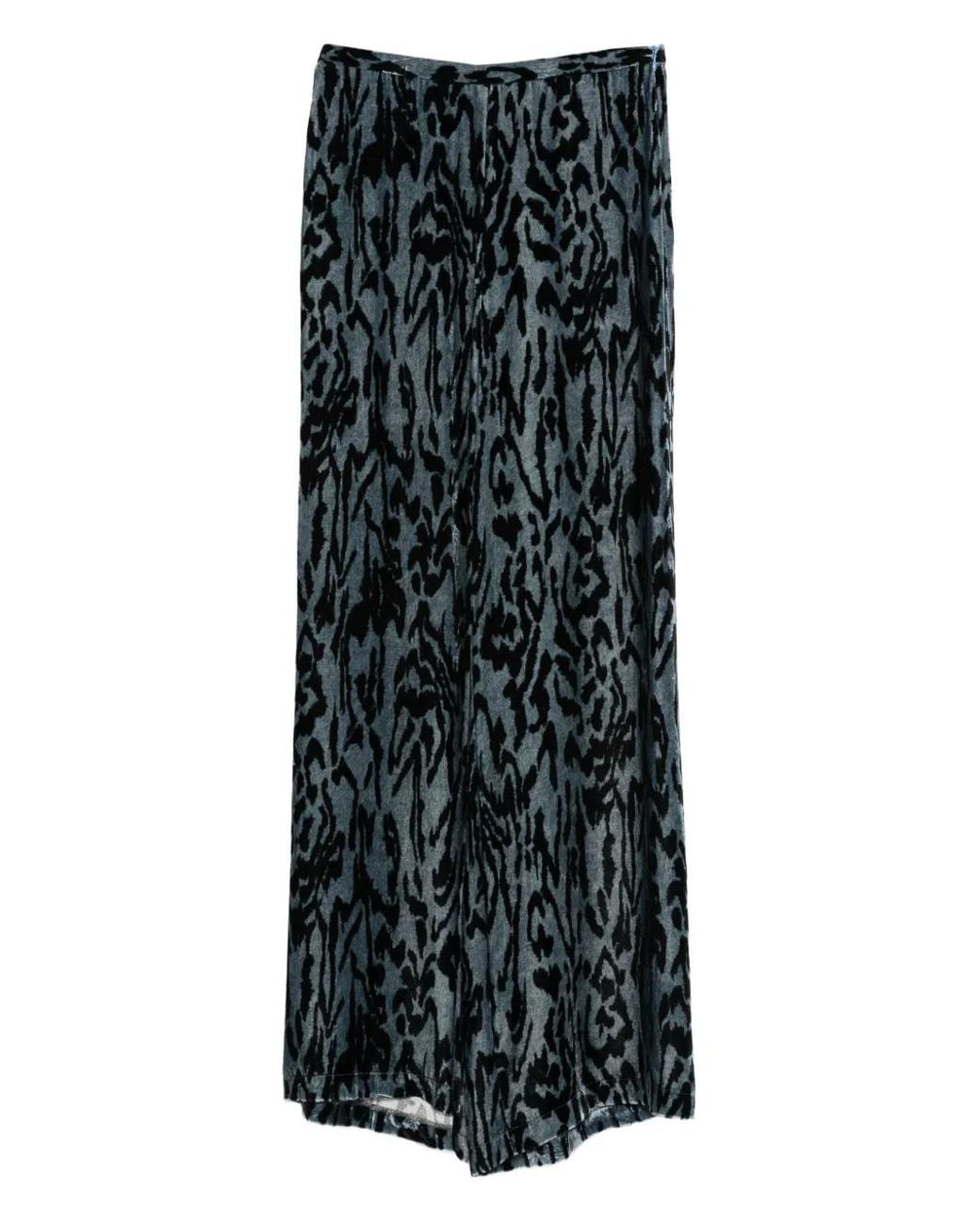 Forte_forte Black Animal-Print Trousers