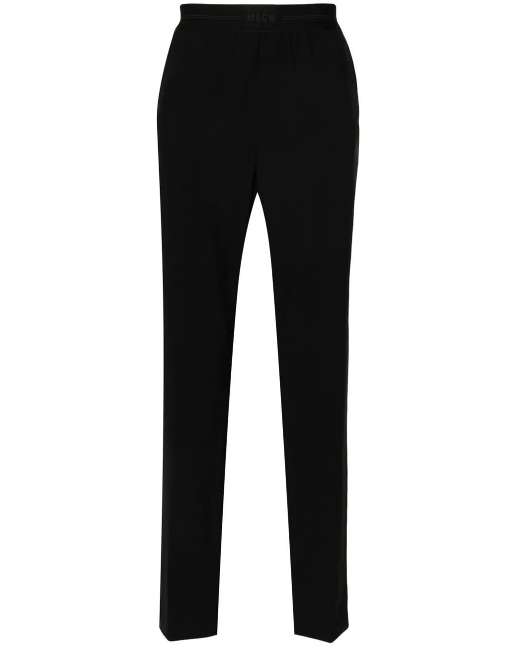 MSGM Black Trousers for men