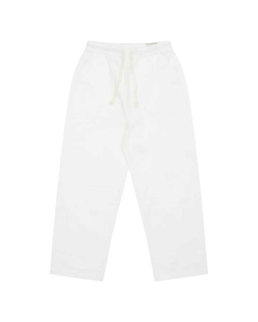 Officine Generale White Buttoned Pocket Trousers for men