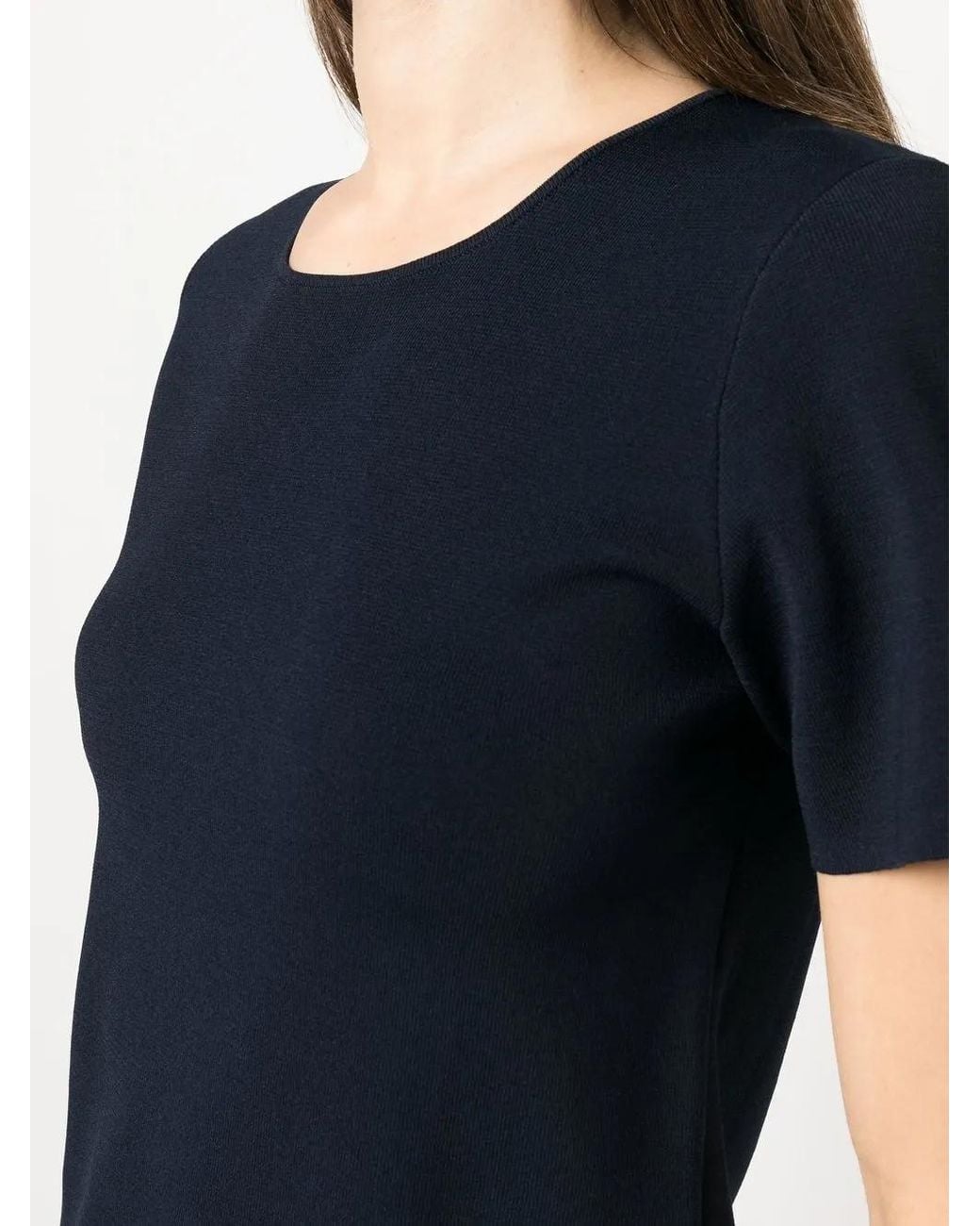 P.A.R.O.S.H. Black Round-Neck Knitted T-Shirt
