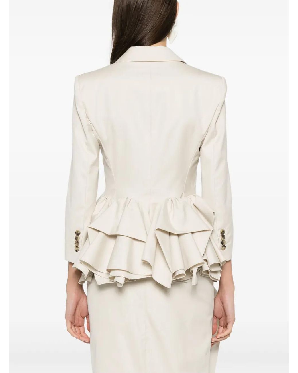 Viktor & Rolf White Ruffled Blazer