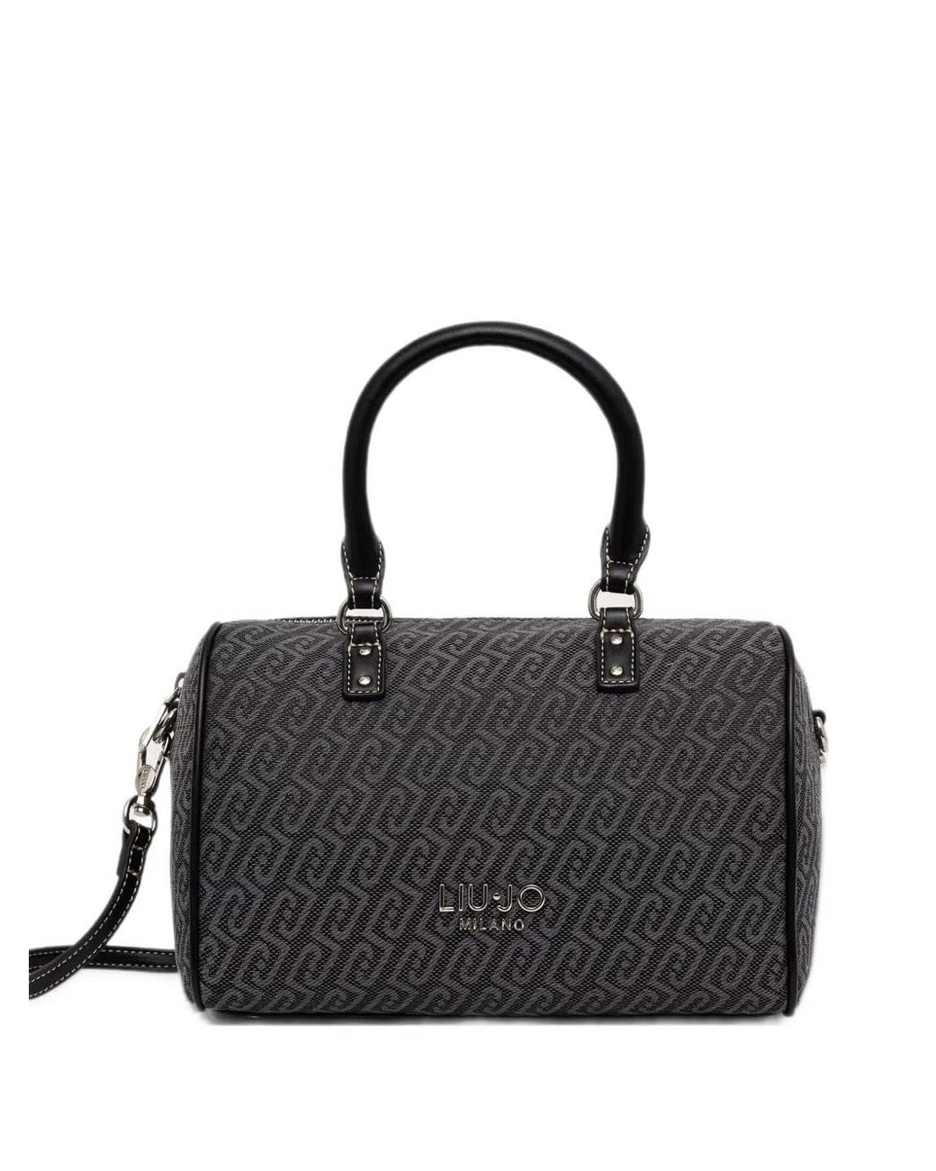 Liu Jo Black Monogram-Print Tote Bag
