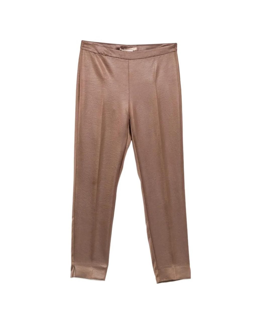 Pennyblack White Pagaia Satin-Finish Pressed-Crease Trousers