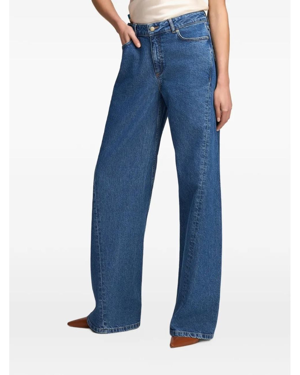 Cinq À Sept Blue Carina Wide-Leg Jeans