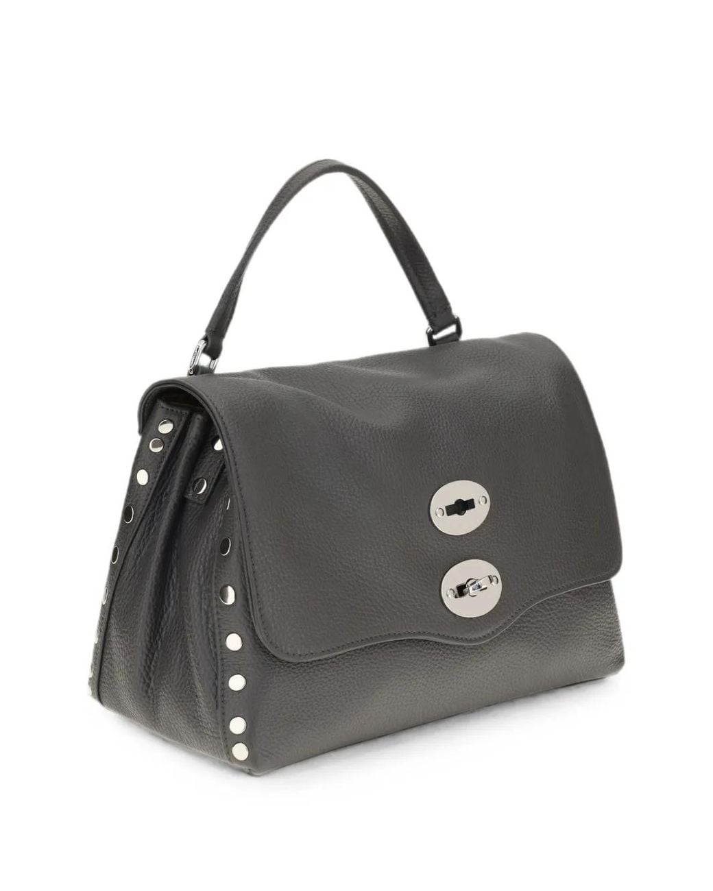 Zanellato Black Small Postina Daily Leather Satchel