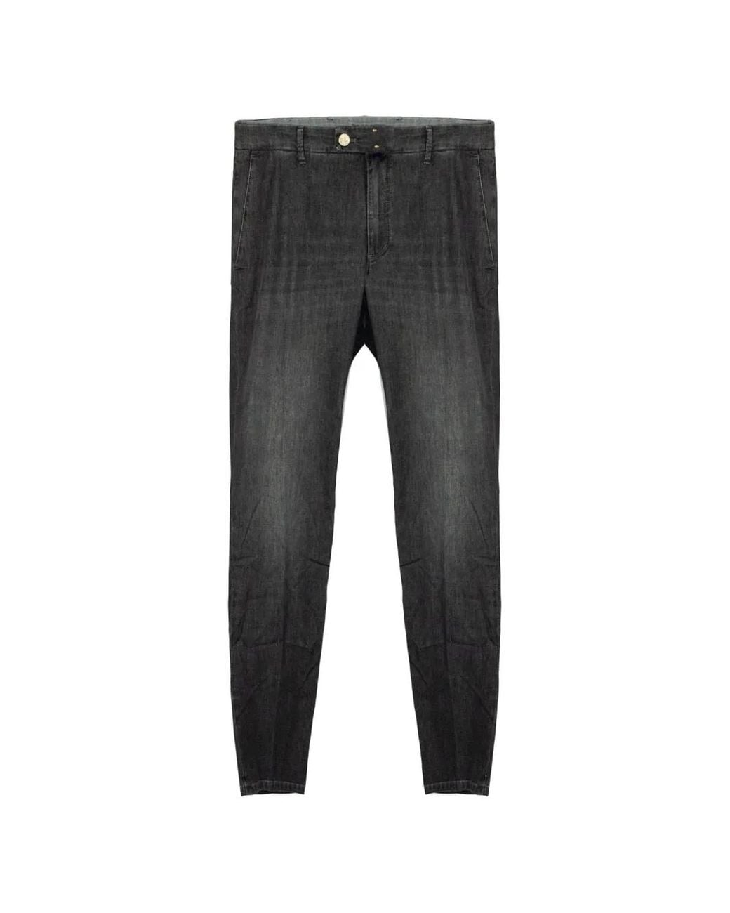 Incotex Black Faded-Effect Jeans for men