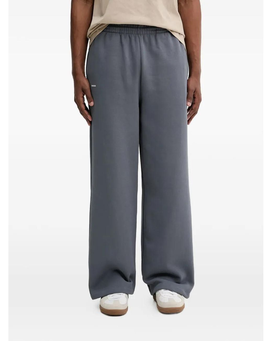 PANGAIA Gray Drawstring Wide-Leg Track Pants