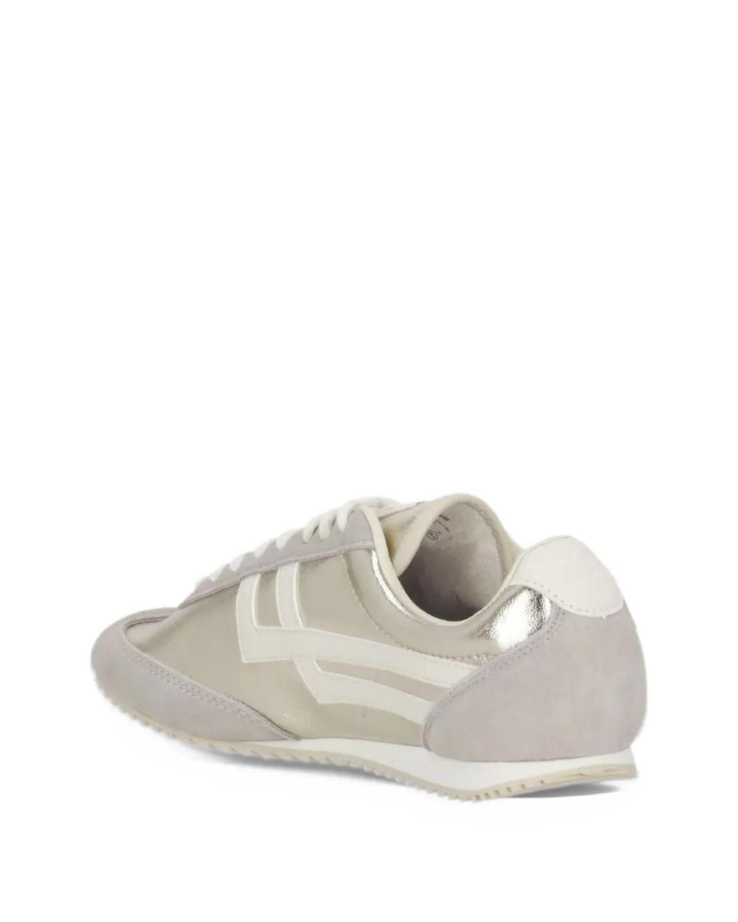 Pro Keds White Racer 77 Metallic-Leather Sneakers
