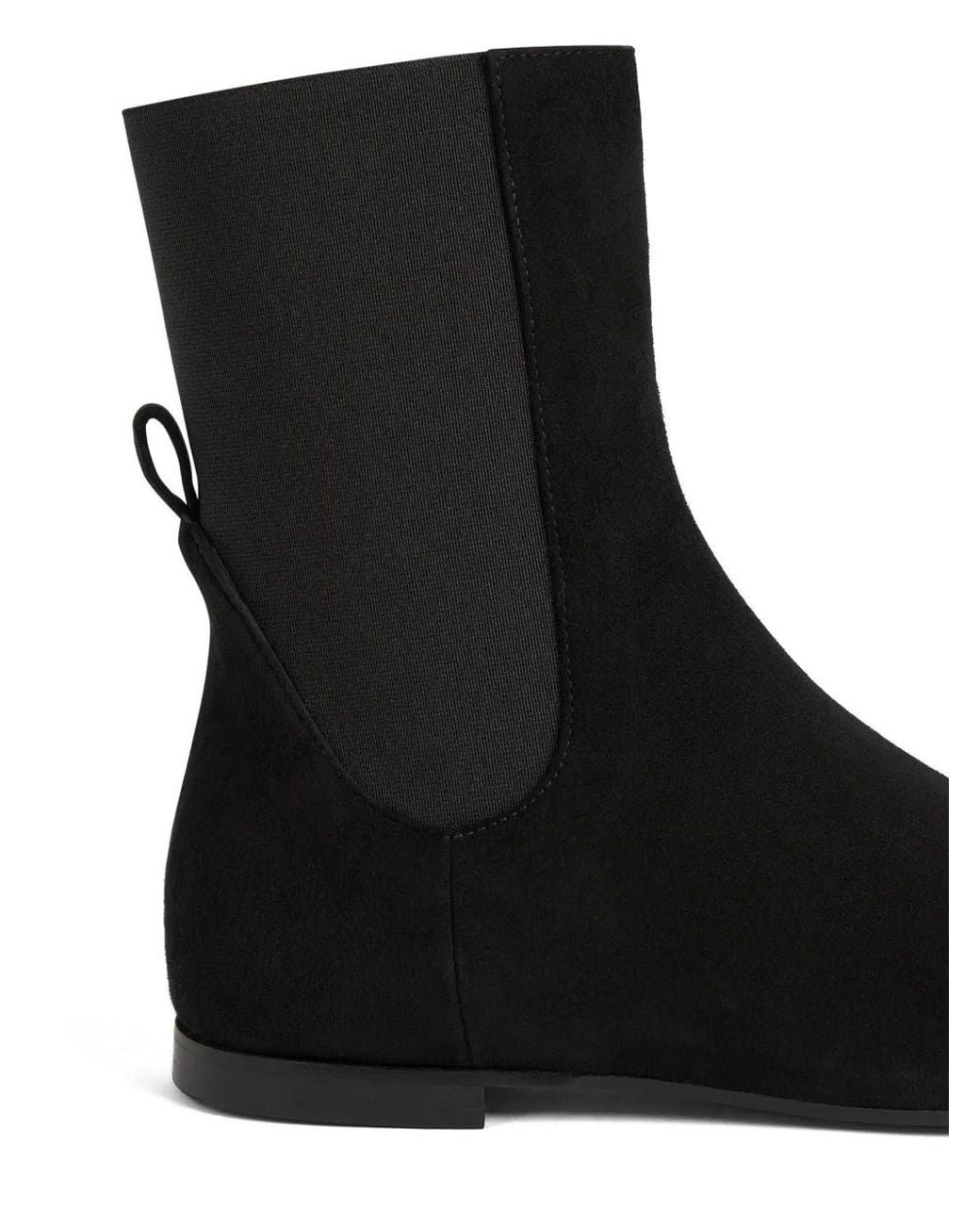 Totême  Black Square-Toe Chelsea Boots