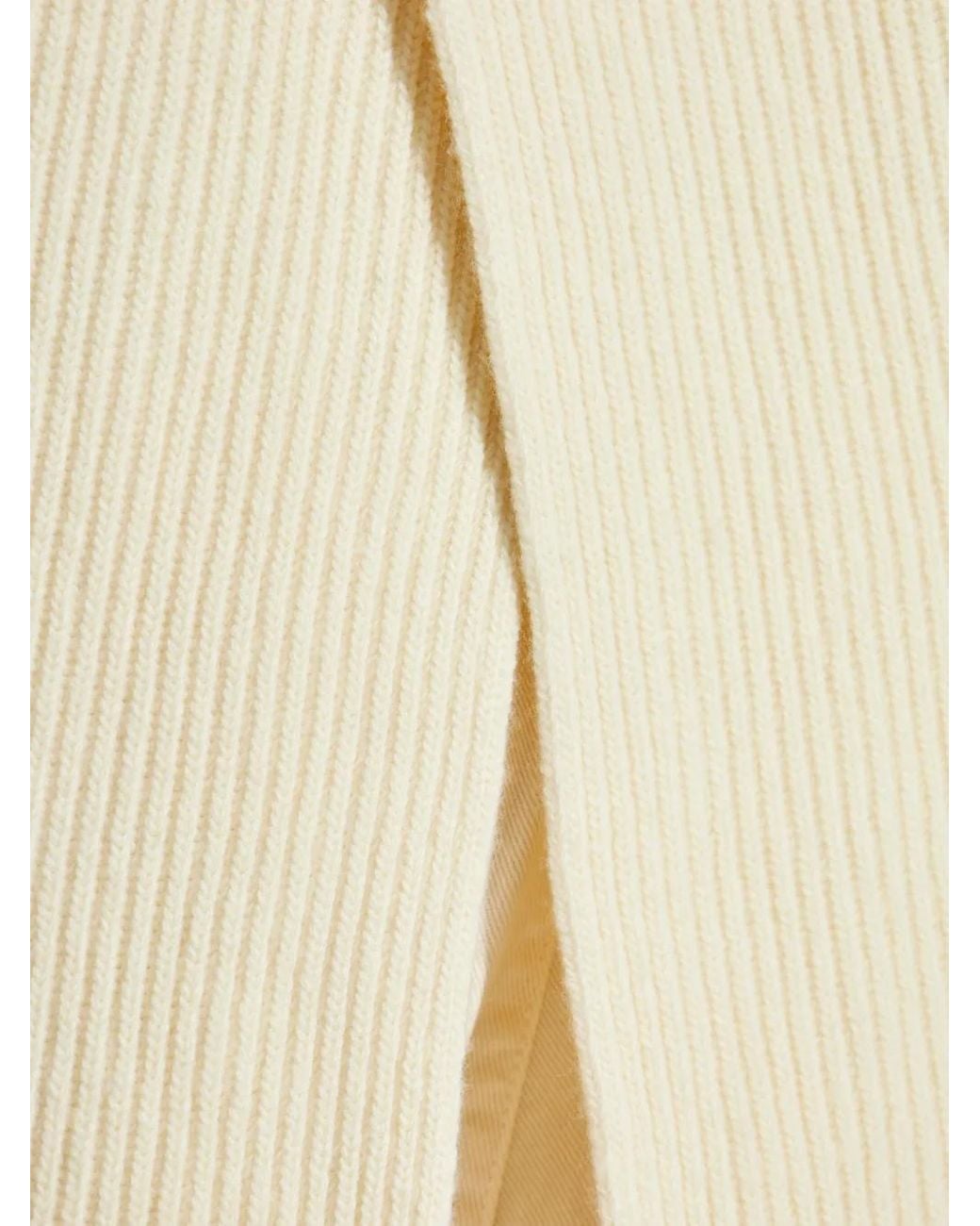 Jil Sander Natural Ribbed Sleeveless Sweater