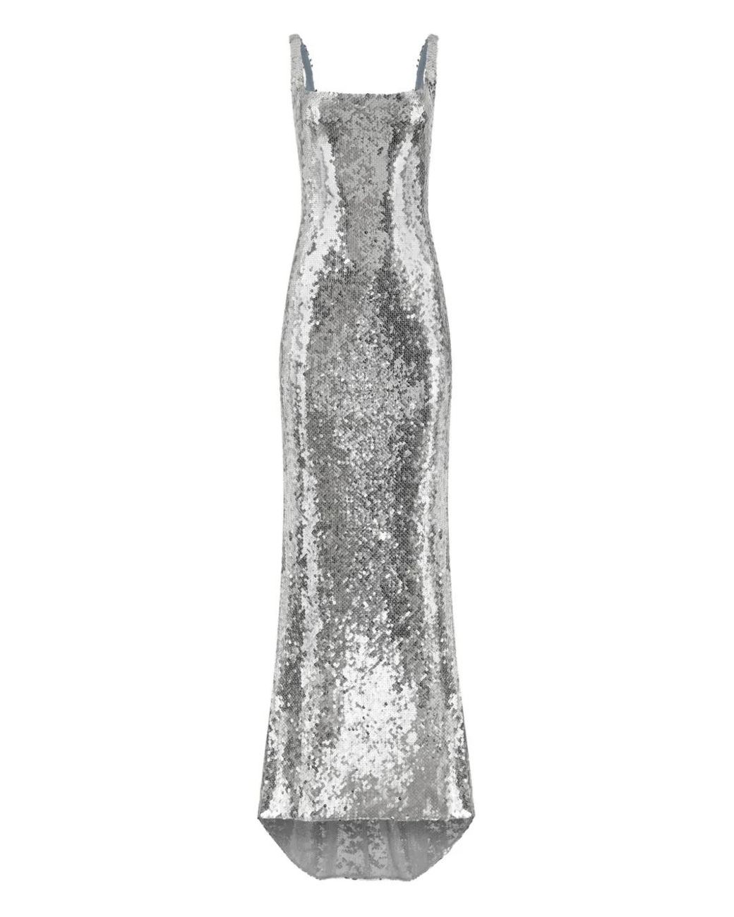 16Arlington White Electra Sequinned Gown