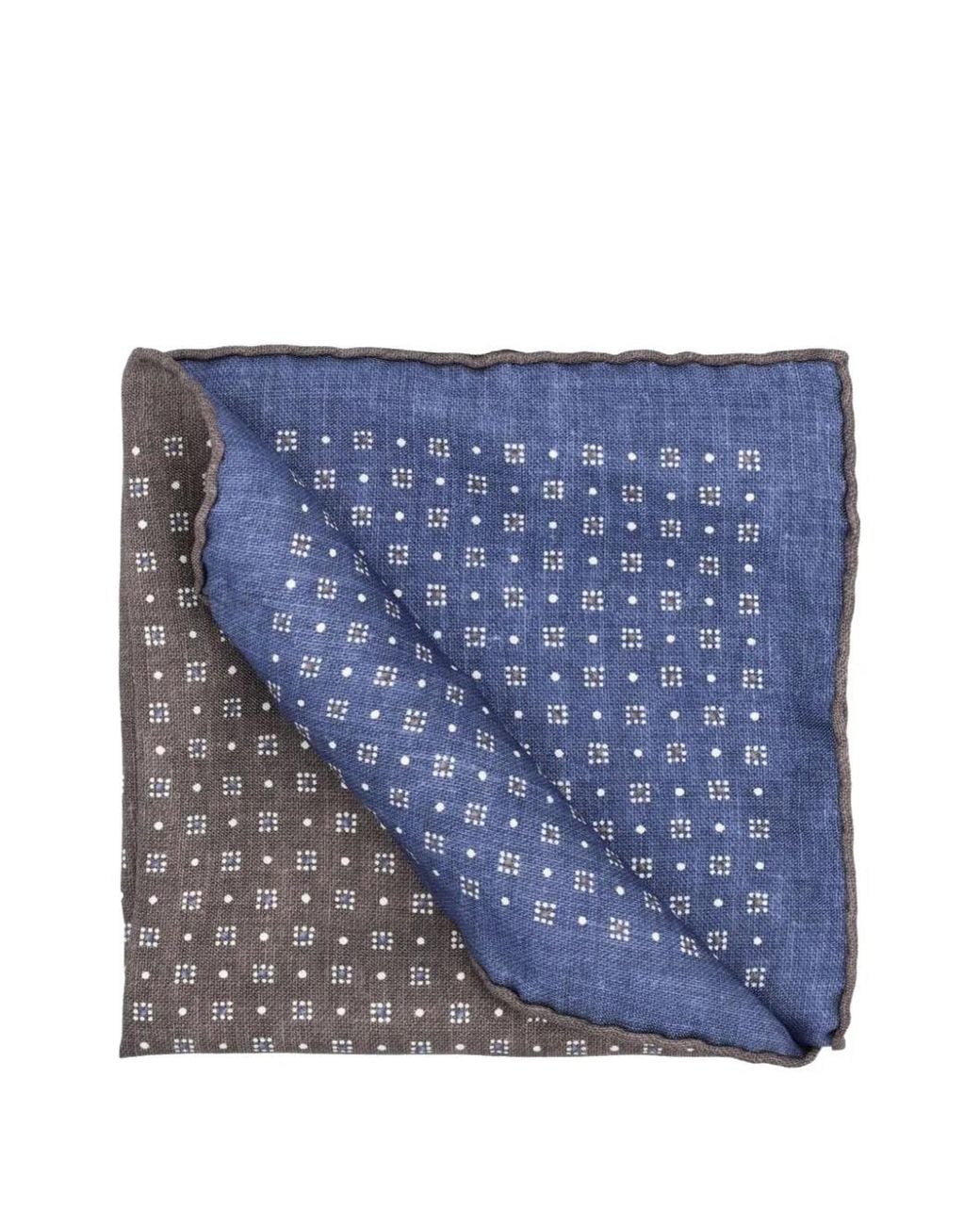 Brunello Cucinelli Blue Printed Silk Pochette