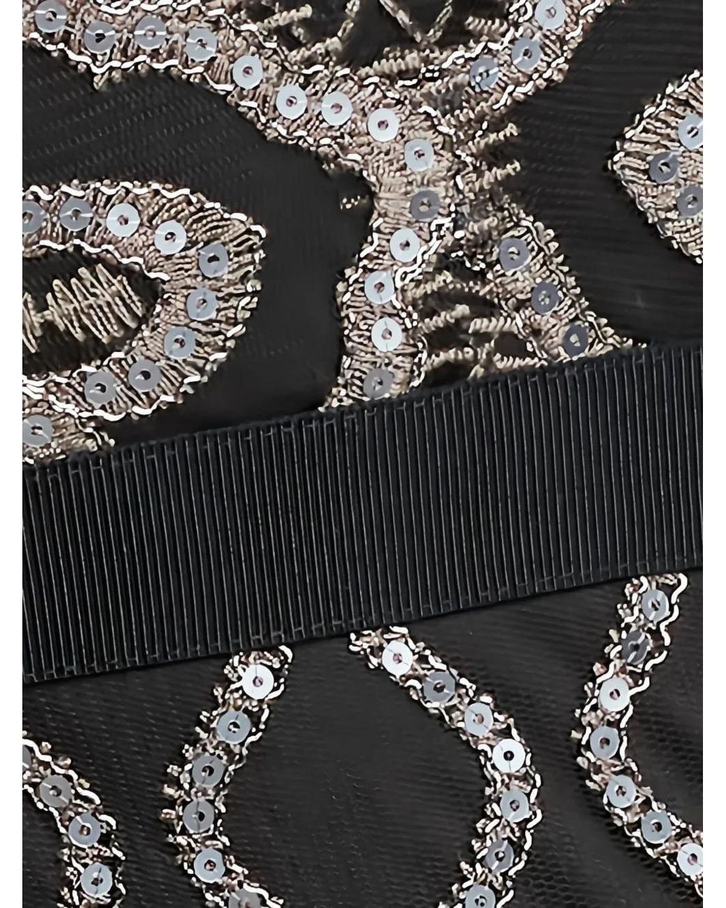 Tadashi Shoji White Miranda Sequin-Embellished Lace Gown