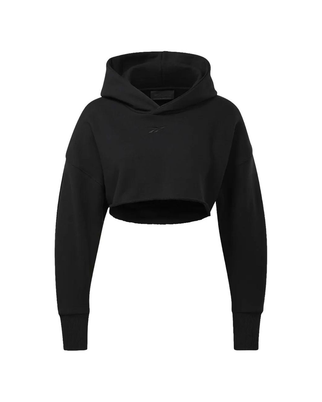Reebok Cropped Hoodie in het Black