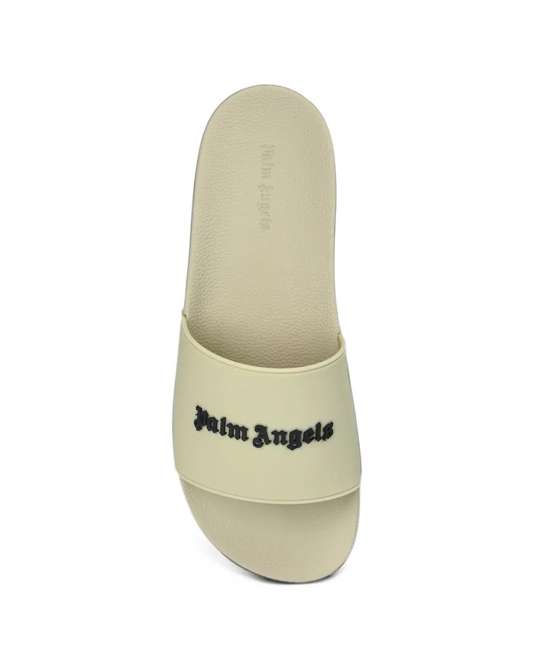 Palm Angels Natural Logo-Plaque Slides for men