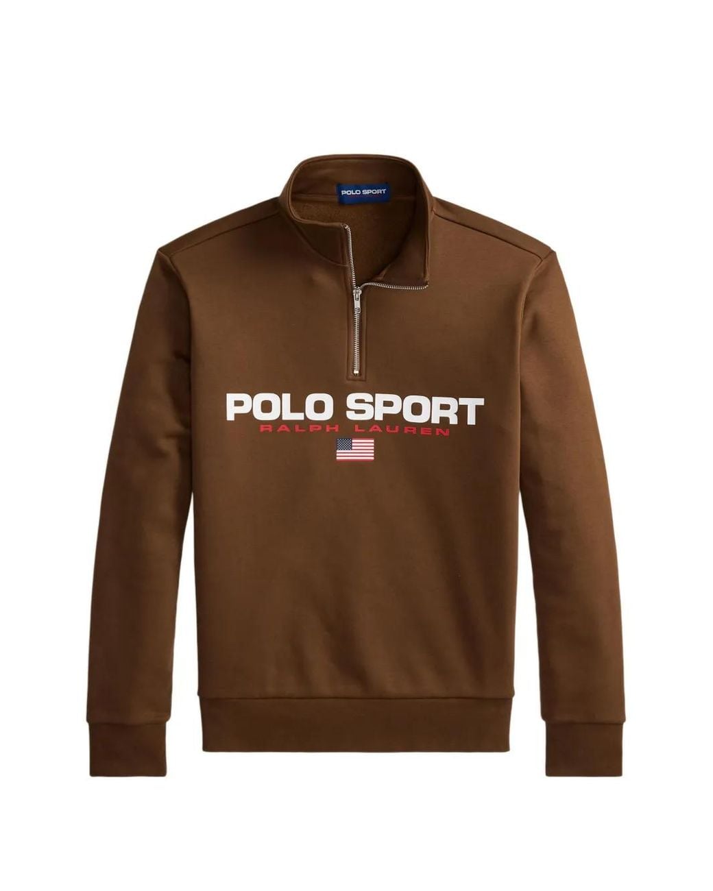Polo Ralph Lauren Brown Polo Sport Quarter-Zip Sweatshirt for men