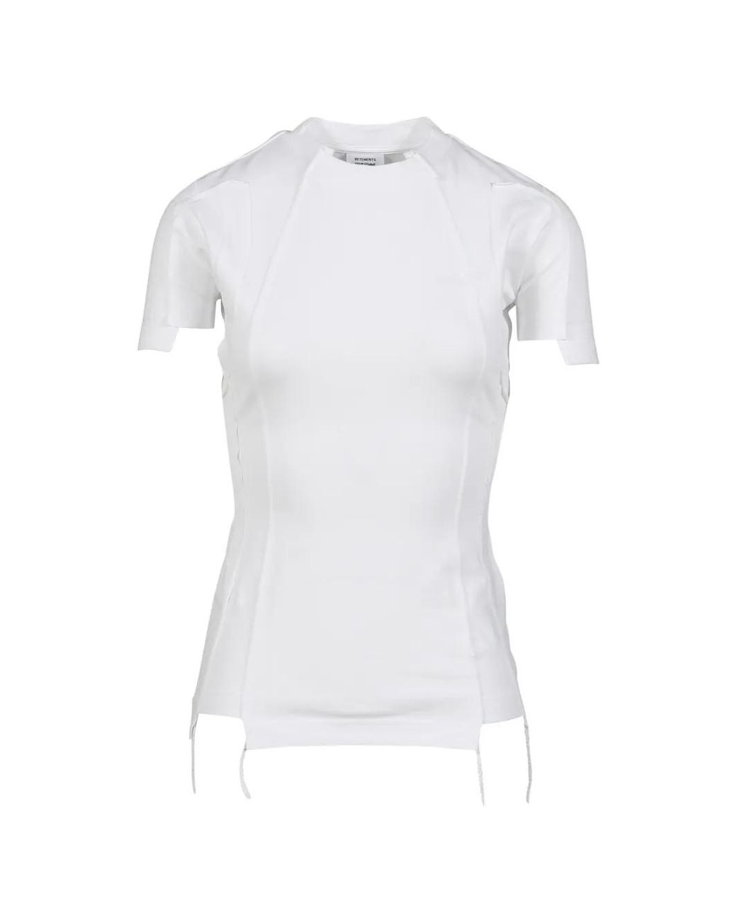Vetements White Embroidered Logo T-Shirt