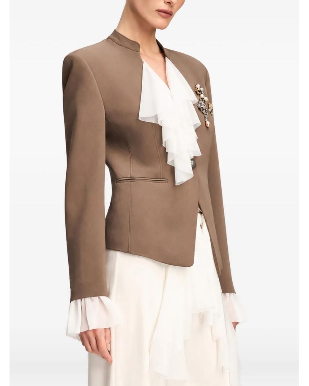 Cinq À Sept Brown Blazer Maren À Broche