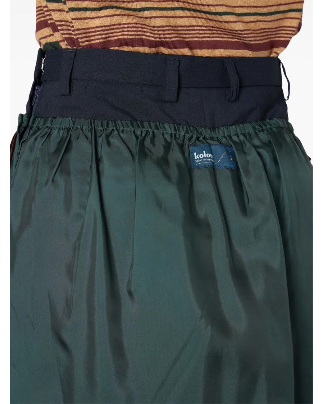 Kolor Green Logo-Patch Skirt Trousers