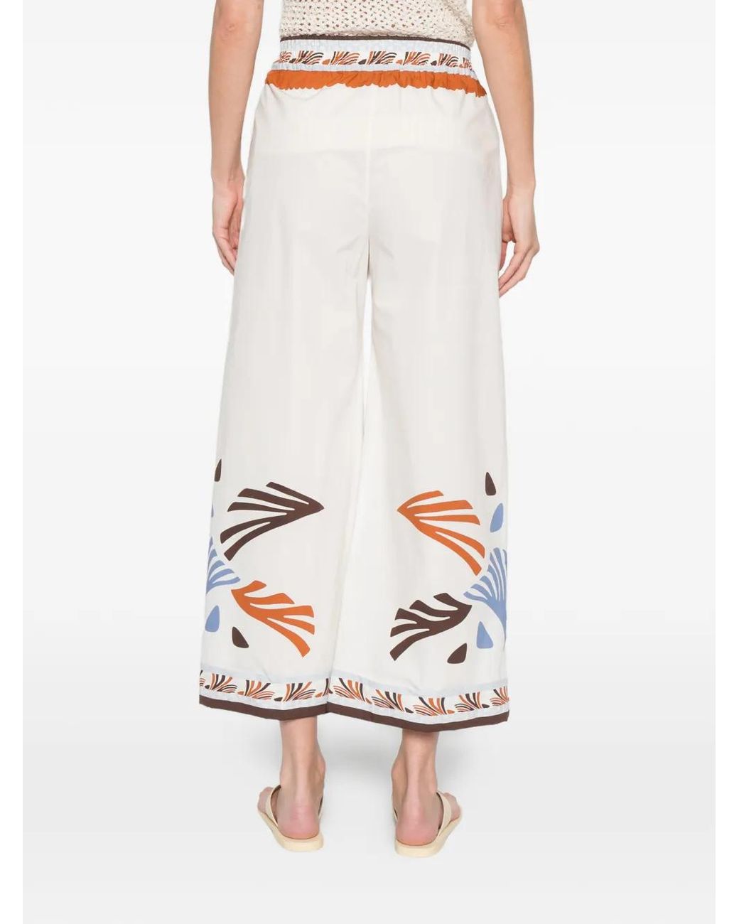 Herno White Cotton Polyester Pants
