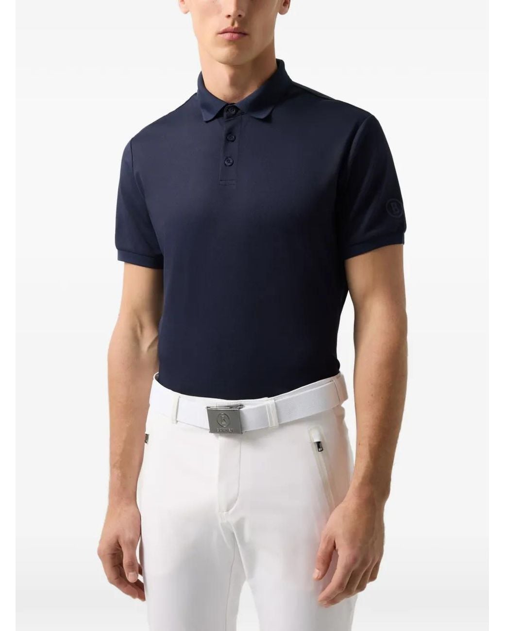 Bogner Blue Daniel Logo-Print Polo Shirt for men